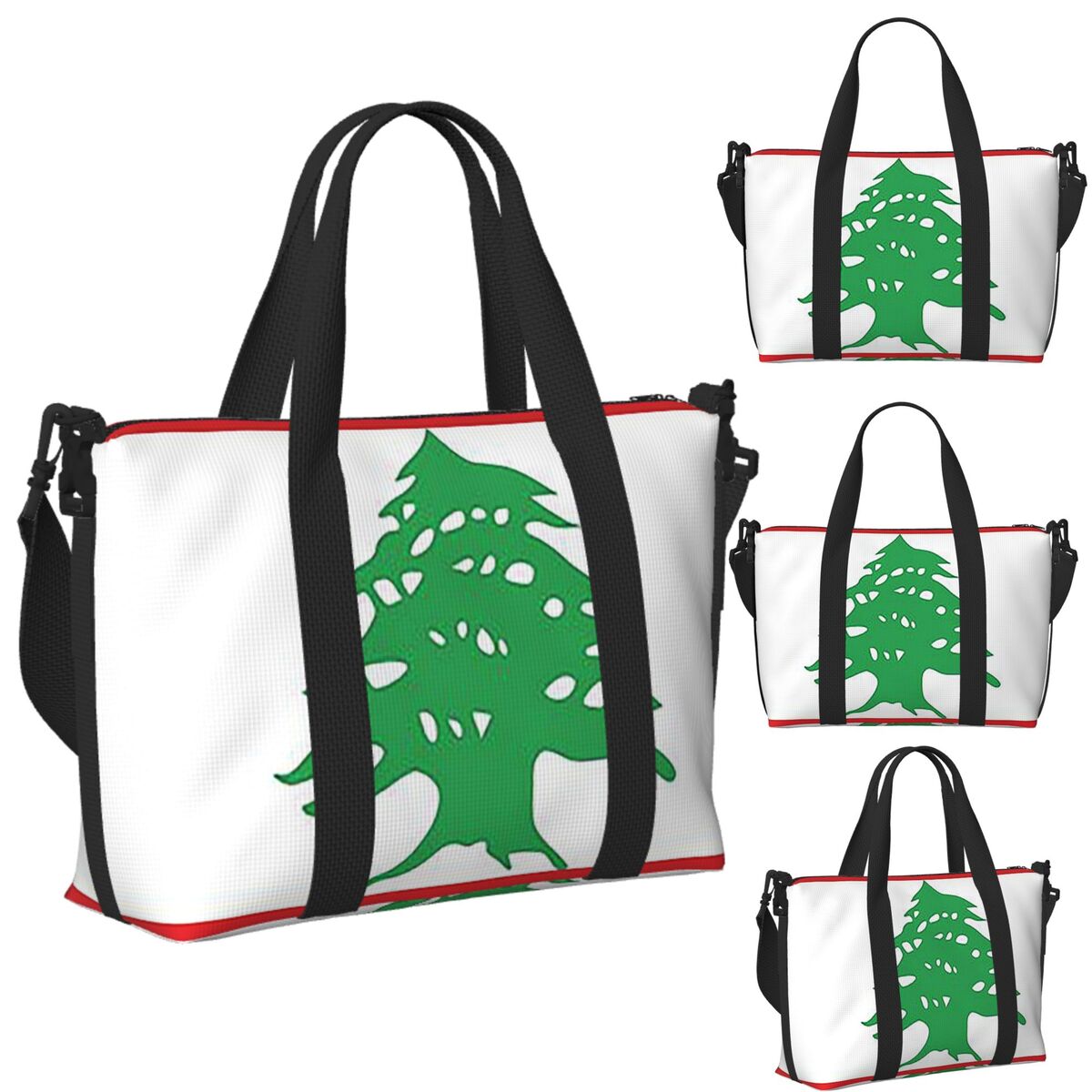 Women Bags Lebanon - Aangepaste vlag van Libanon strandreistas grote