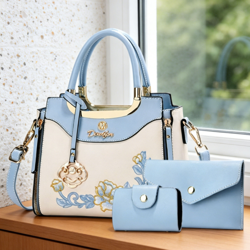 Women Bags Work - 3-delige set hoogwaardige geborduurde handtassen, geschikt