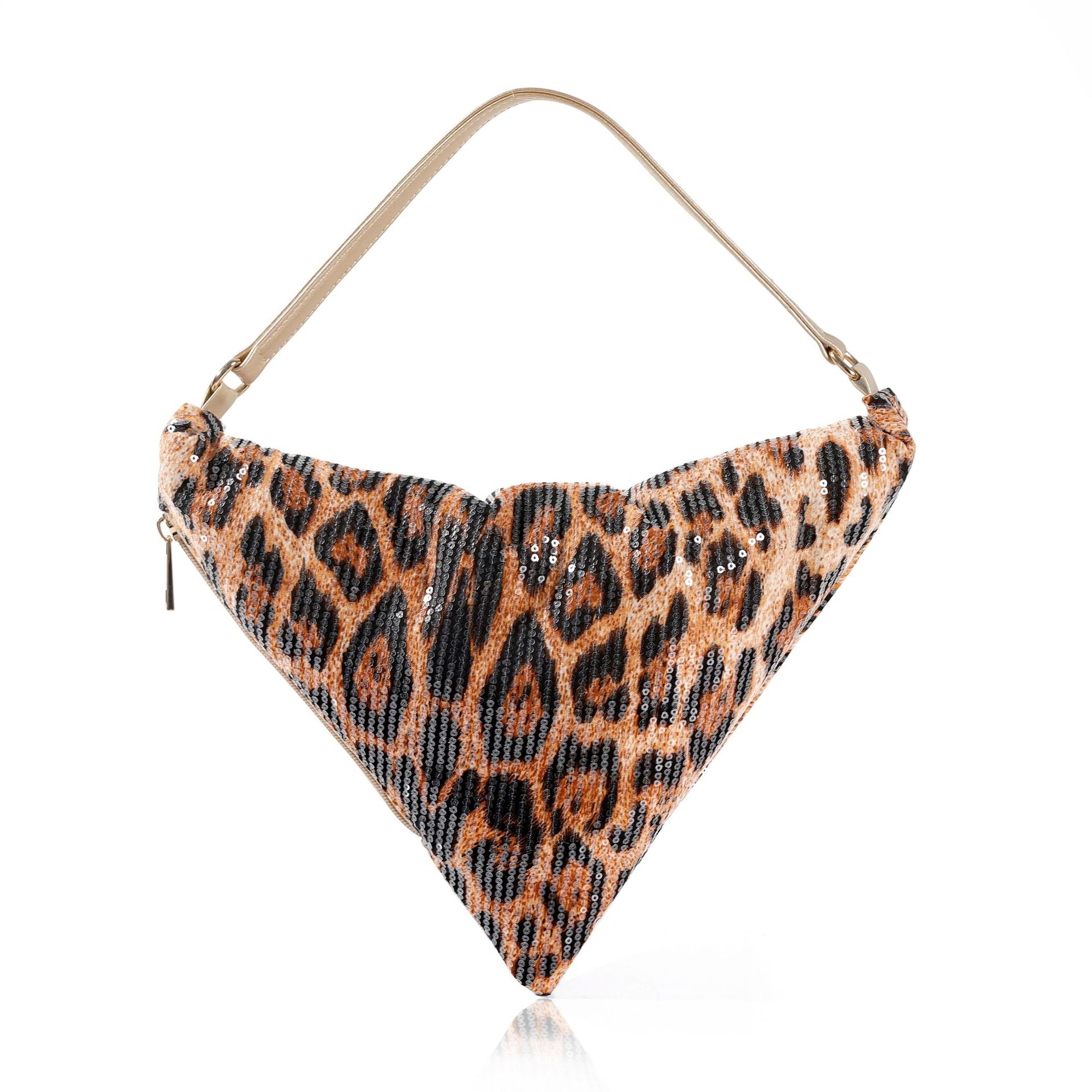 Women Bags In Trend - Leoprint halvemaanvormige schoudertas/crossbody tas dames 2026