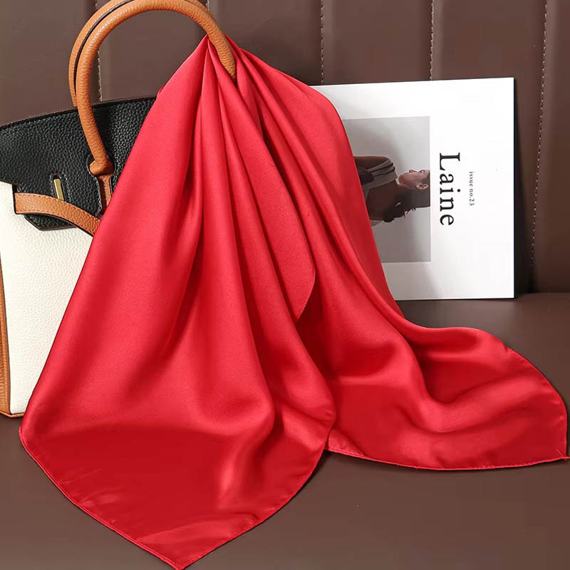 Women Bags Office - Luxe Effen Kleur Zijden Vierkante Sjaal