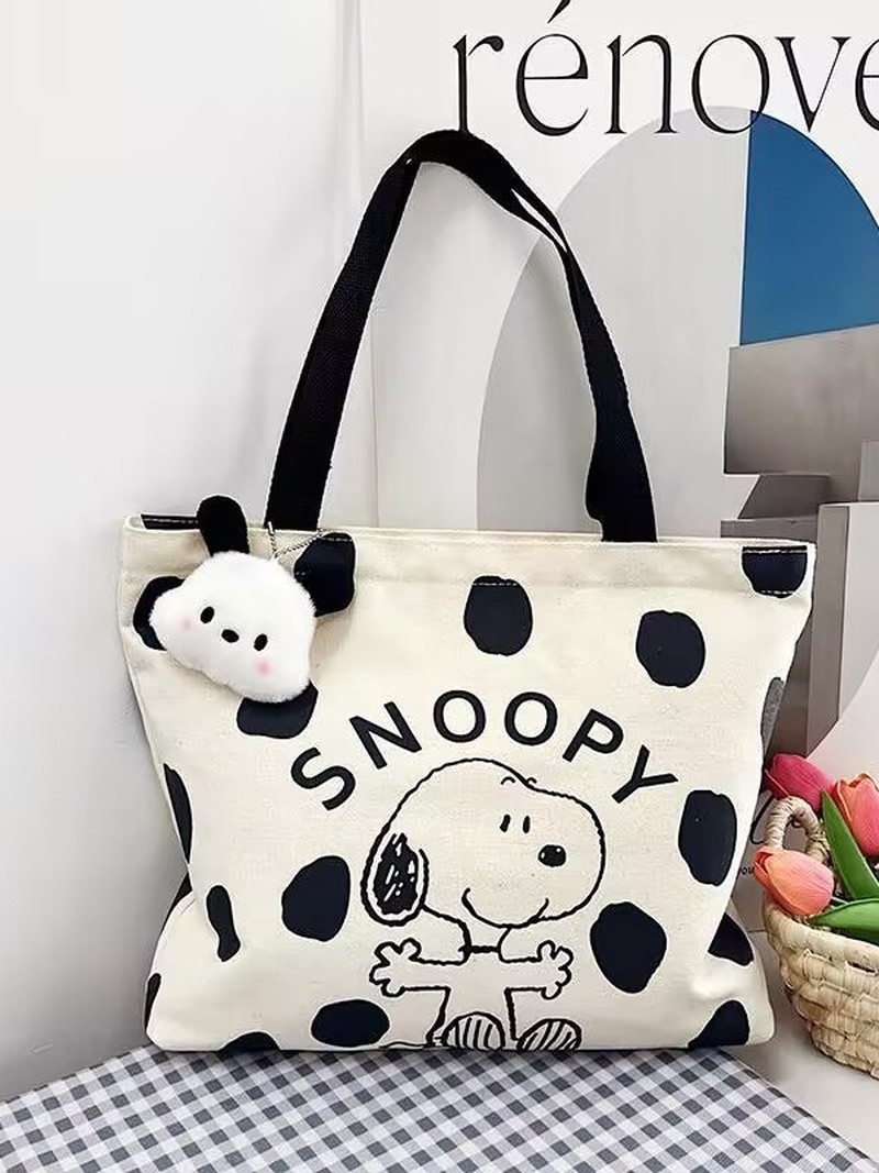 Women Bags For Gift - Cartoon Snoopy canvas schoudertas voor dames