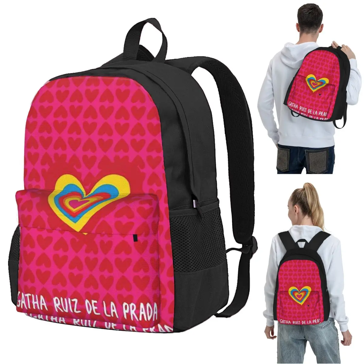 Women Bags Prada - Agatha Ruiz-De-La-Prada Patroon Rugzak Studentenboekentas Kinderen