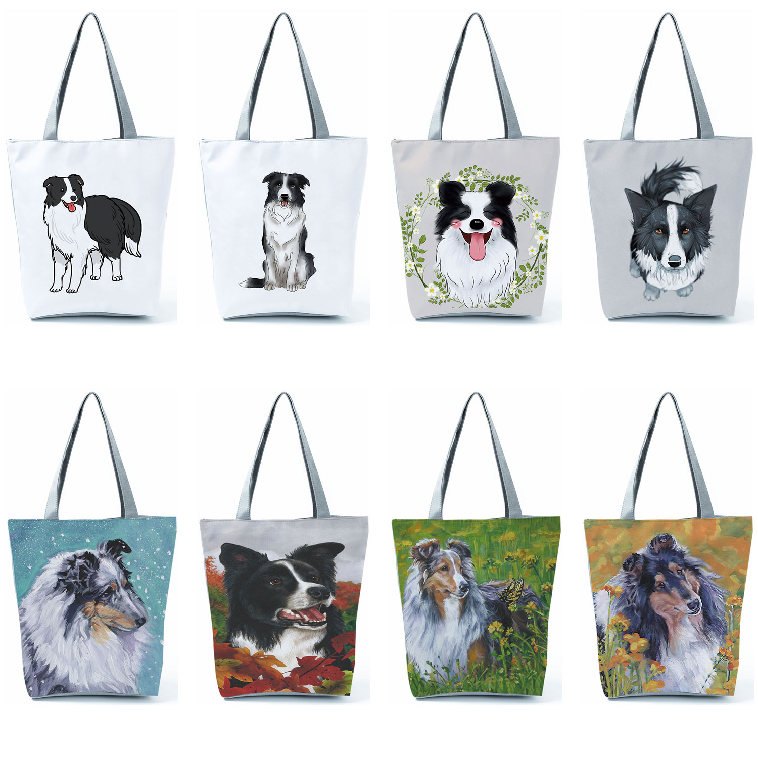 Women'S Reebok Bags - Casual Collie Hond Gedrukt Handtassen Tas