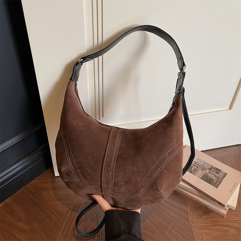 Women Hand Bags Sale - Imitatie Suède Naaiwerk Retro Veelzijdige Hobo