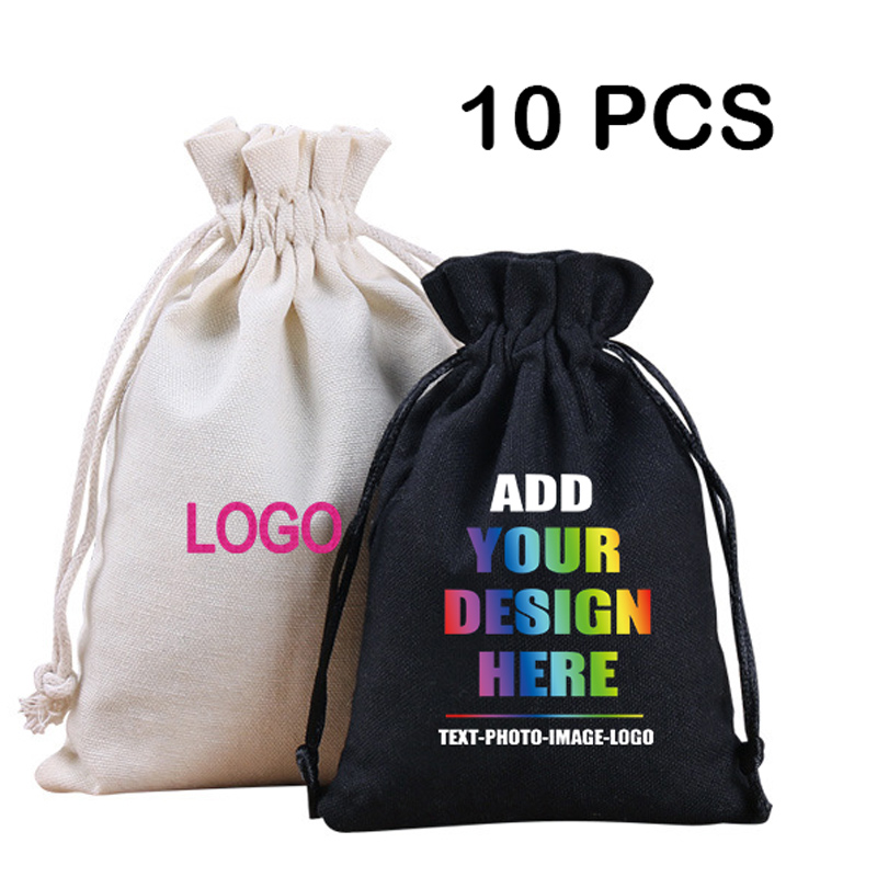 Women Bags Price - 10 Stks/partij Aanpassen Logo Afdrukken Katoenen