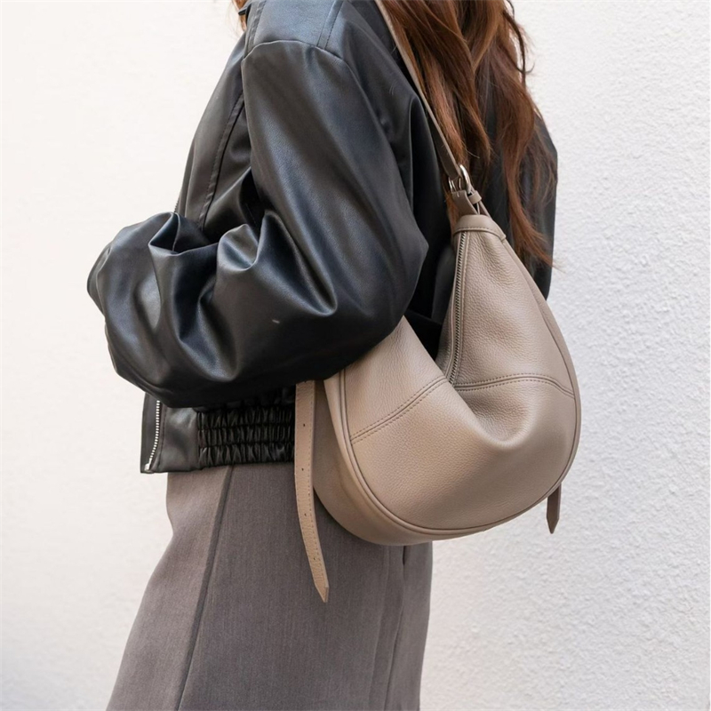 Women Bags Office - BURMINSA Hobo-tas van echt leer, losvallend