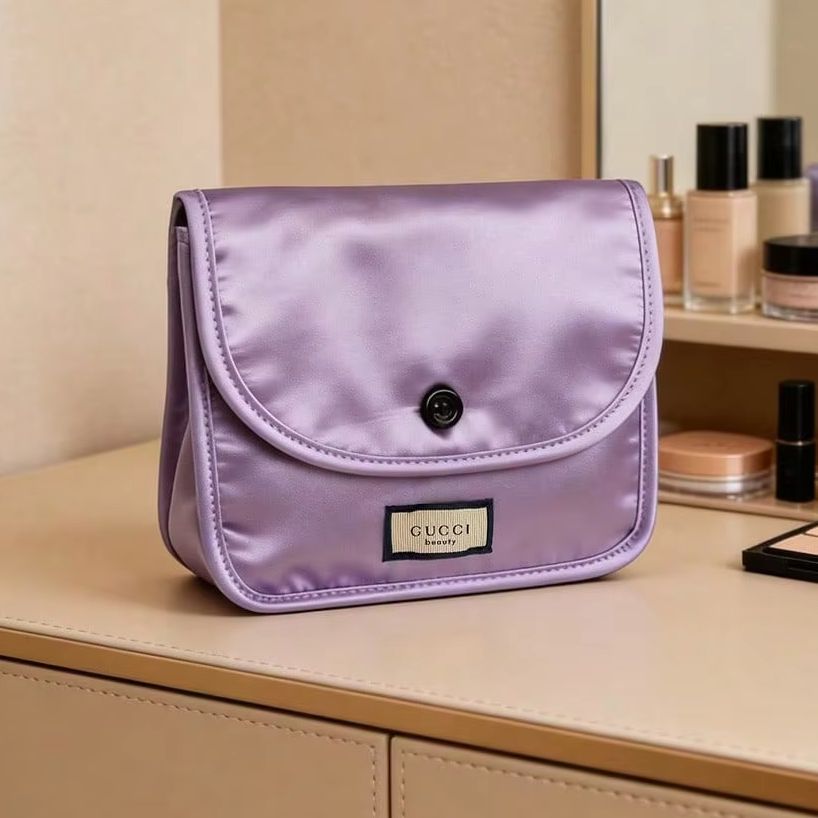 Women Bags Gucci - Gucci satijnen opbergtas voor dames, paars,