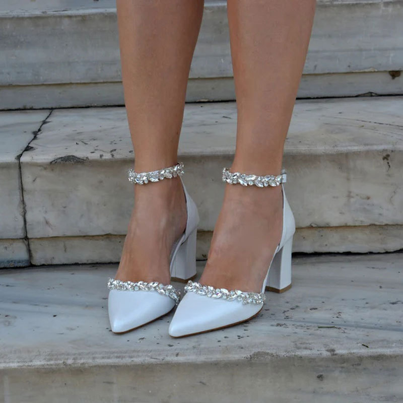Puntige hoge hak dikke hak len - Women Bags And Shoes recensie en prijs